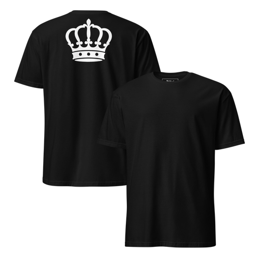 T-shirt Couronne — Noir — vue avant et dos, mockup produit