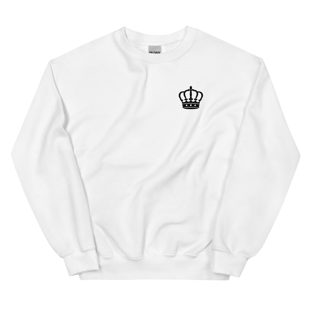 Pull Attitude — Blanc — vue de devant, coupe unisexe