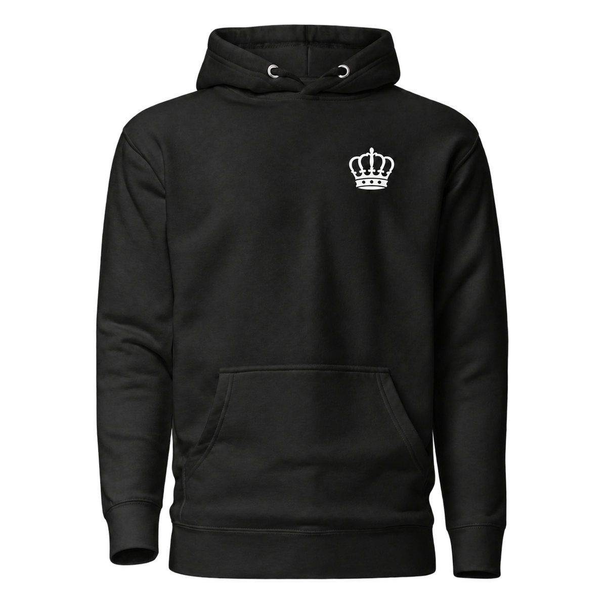 Sweat à Capuche Attitude — Noir — devant — fond transparent