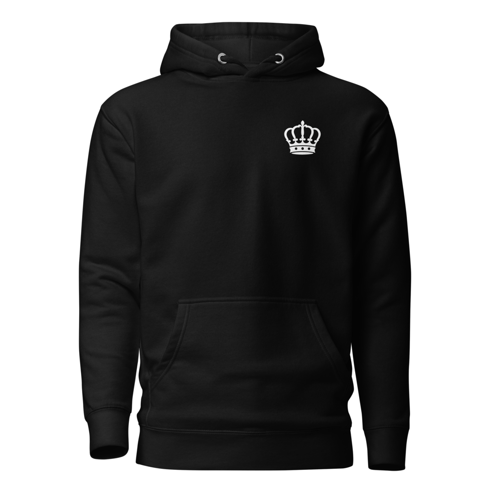 Sweat à Capuche Attitude — Noir — vue de devant, coupe unisexe
