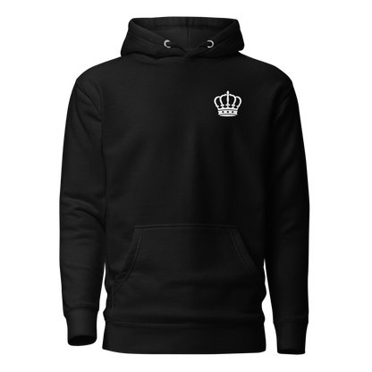 Sweat à Capuche Attitude — Noir — vue de devant, coupe unisexe