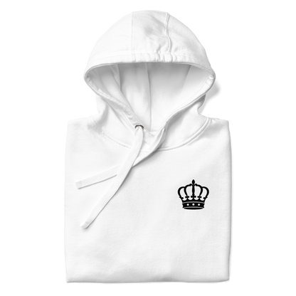 Sweat à Capuche Attitude — Blanc — vue de devant, coupe unisexe