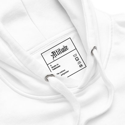 Sweat à Capuche Attitude — Blanc — détails matière et finitions premium