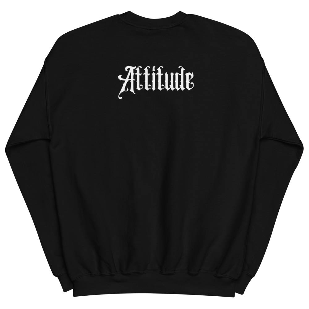 Pull Attitude — Noir — vue de dos avec design Attitude