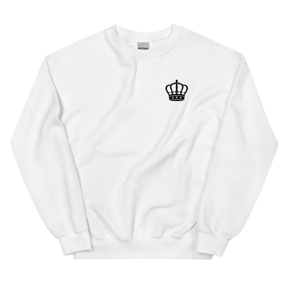 Pull Attitude — Blanc — vue de devant, coupe unisexe